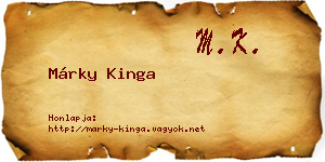 Márky Kinga névjegykártya